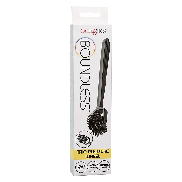 Boundless Trio Pleasure Wheel - Zwart van het merk Boundless - Pinwheels - online bestellen bij Masculum.nl. De discrete online seks-toys en erotisch heren ondergoed winkel voor gay & hetero mannen.