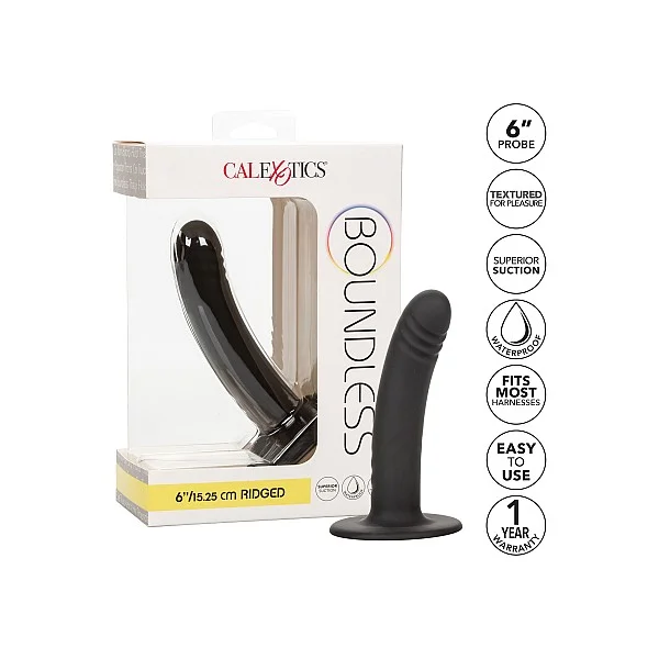 Boundless 6/15.25cm Ridged - Zwart van het merk Boundless - Dildo's - online kopen bij Masculum.nl. De discrete online seks-toys en erotisch heren ondergoed winkel voor gay & hetero mannen.