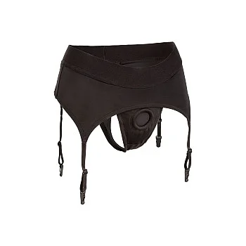 Boundless Thong with Garter - Zwart