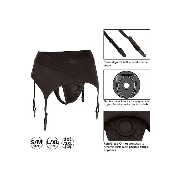 Boundless Thong with Garter - Zwart van het merk Boundless -  - online bestellen bij Masculum.nl. De discrete online seks-toys en erotisch heren ondergoed winkel voor gay & hetero mannen.