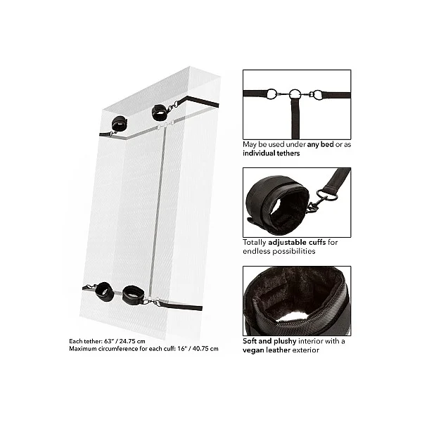 Boundless Bed Restraint - Zwart van het merk Boundless - Bondage Sets - online bestellen bij Masculum.nl. De discrete online seks-toys en erotisch heren ondergoed winkel voor gay & hetero mannen.