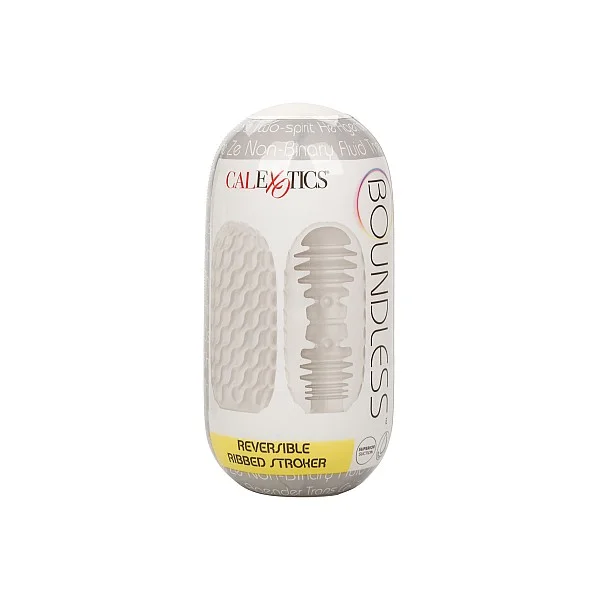 Boundless Ribbed Stroker - Transparant van het merk Boundless - Sleeve Masturbators - online bestellen bij Masculum.nl. De discrete online seks-toys en erotisch heren ondergoed winkel voor gay & hetero mannen.