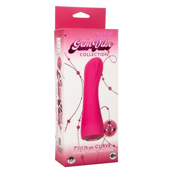 Gem Vibe Collection Curve - Roze van het merk Gem Vibe - Waterdichte Vibrators - online bestellen bij Masculum.nl. De discrete online seks-toys en erotisch heren ondergoed winkel voor gay & hetero mannen.