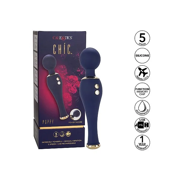 Chic Poppy - Blauw van het merk Chic - Wand Massagers - online kopen bij Masculum.nl. De discrete online seks-toys en erotisch heren ondergoed winkel voor gay & hetero mannen.