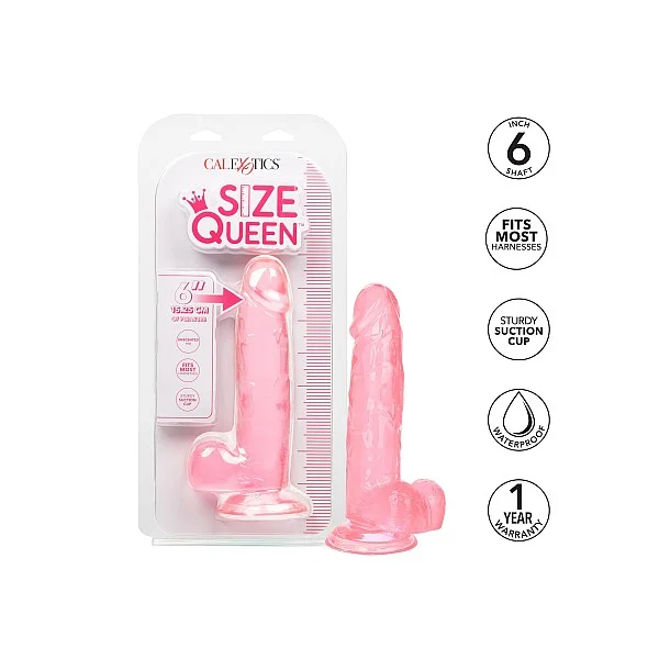 Queen Size Dong 6 Inch - Roze van het merk Size Queen - Realistische Dildo's - online kopen bij Masculum.nl. De discrete online seks-toys en erotisch heren ondergoed winkel voor gay & hetero mannen.