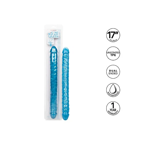 Size Queen Double Dong 17 Inch - Blauw van het merk Size Queen - Dubbele Dildo's - online kopen bij Masculum.nl. De discrete online seks-toys en erotisch heren ondergoed winkel voor gay & hetero mannen.