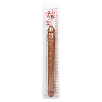 Size Queen Double Dong 43,15 cm - Bruine huidskleur