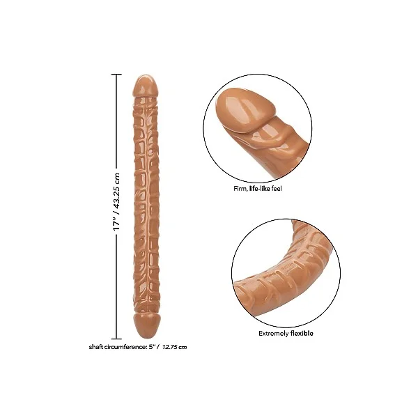 Size Queen Double Dong 17 Inch - Bruine huidskleur van het merk Size Queen - Dubbele Dildo's - online bestellen bij Masculum.nl. De discrete online seks-toys en erotisch heren ondergoed winkel voor gay & hetero mannen.