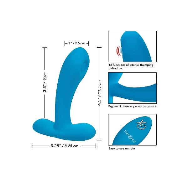 Silicone Remote Puls Pleaser - Blauw van het merk Remote Controlled Vibes - Anaal Dildo's - online bestellen bij Masculum.nl. De discrete online seks-toys en erotisch heren ondergoed winkel voor gay & hetero mannen.