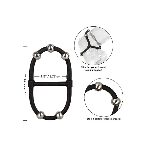 Beaded Dual Silicone Maximizer - Zwart van het merk Rings - Cockringen - online bestellen bij Masculum.nl. De discrete online seks-toys en erotisch heren ondergoed winkel voor gay & hetero mannen.