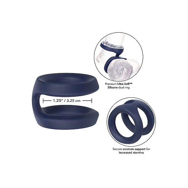 Viceroy Dual Ring - Blauw van het merk Viceroy - Cockringen - online bestellen bij Masculum.nl. De discrete online seks-toys en erotisch heren ondergoed winkel voor gay & hetero mannen.