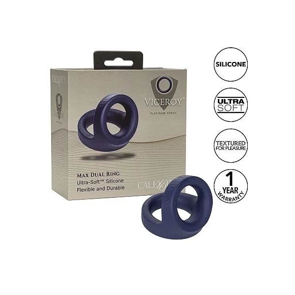 Viceroy Max Dual Ring - Blauw van het merk Viceroy - Cockringen - online kopen bij Masculum.nl. De discrete online seks-toys en erotisch heren ondergoed winkel voor gay & hetero mannen.