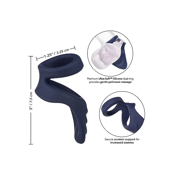 Viceroy Perineum Dual Ring - Blauw van het merk Viceroy - Cockringen - online kopen bij Masculum.nl. De discrete online seks-toys en erotisch heren ondergoed winkel voor gay & hetero mannen.