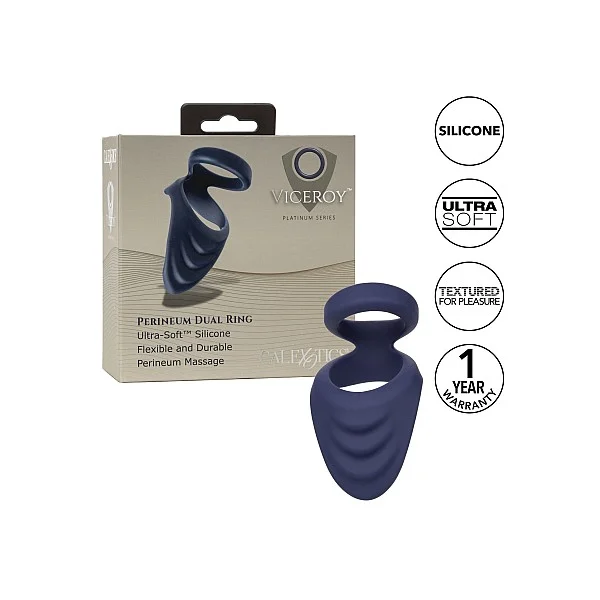 Viceroy Perineum Dual Ring - Blauw van het merk Viceroy - Cockringen - online kopen bij Masculum.nl. De discrete online seks-toys en erotisch heren ondergoed winkel voor gay & hetero mannen.