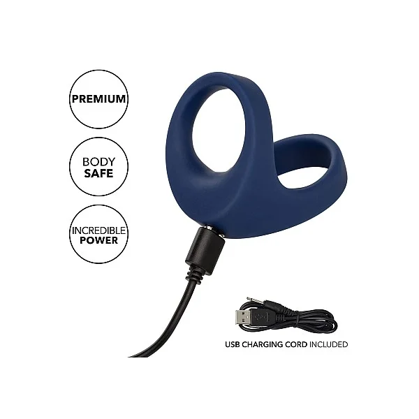 Rechargeable Max Dual Ring - Blauw van het merk Viceroy - Cockringen - online bestellen bij Masculum.nl. De discrete online seks-toys en erotisch heren ondergoed winkel voor gay & hetero mannen.