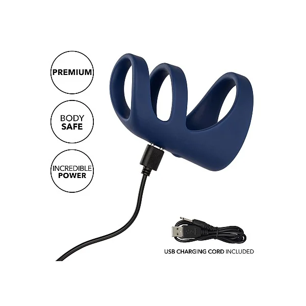 Rechargeable Triple Cock Cage - Blauw van het merk Viceroy - Penis Sleeves - online kopen bij Masculum.nl. De discrete online seks-toys en erotisch heren ondergoed winkel voor gay & hetero mannen.