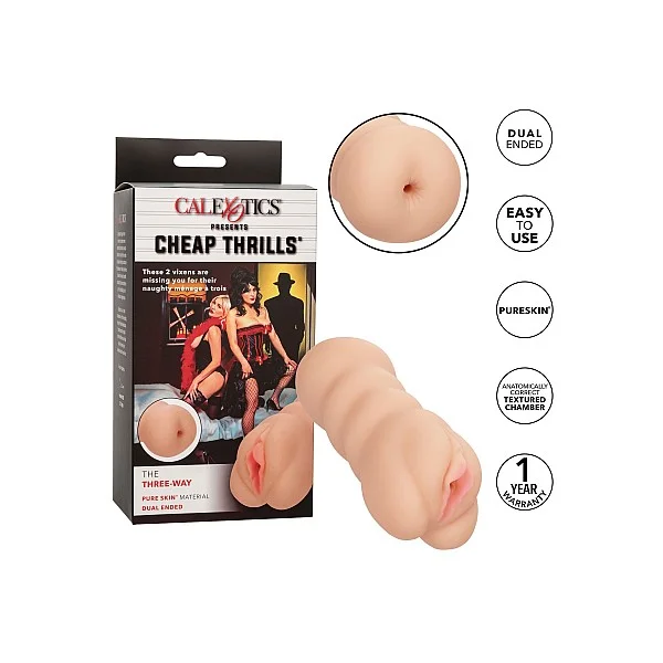 Cheap Thrills The Three Way - Lichte huidskleur van het merk Cheap Thrills - Kunst Vagina - online bestellen bij Masculum.nl. De discrete online seks-toys en erotisch heren ondergoed winkel voor gay & hetero mannen.
