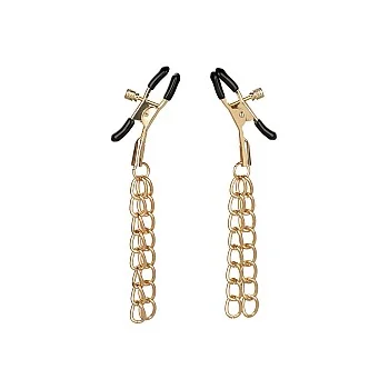 Ride 'em Premium Denim Collection Nipple Clamps - Goud
