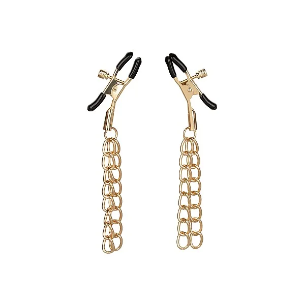 Ride 'em Premium Denim Collection Nipple Clamps - Goud van het merk Ride Em - Tepelklemmen - online kopen bij Masculum.nl. De discrete online seks-toys en erotisch heren ondergoed winkel voor gay & hetero mannen.