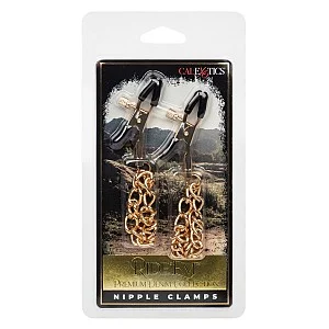 Ride 'em Premium Denim Collection Nipple Clamps - Goud