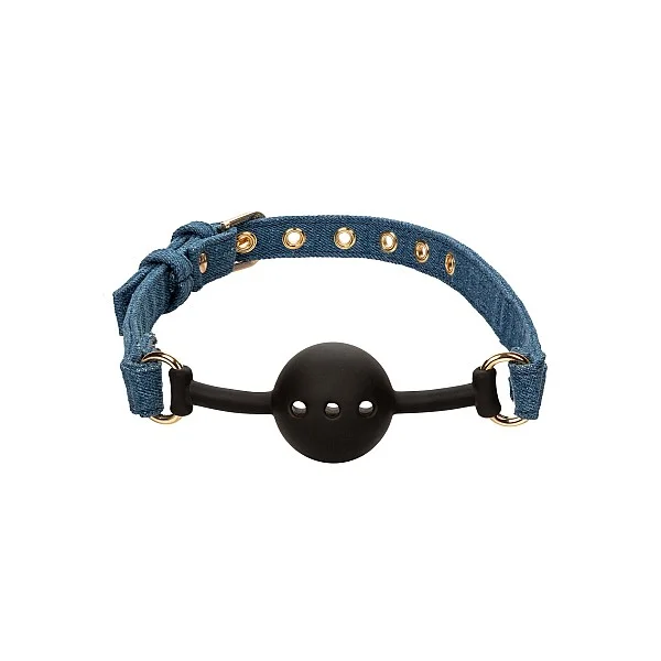 Ride 'em Premium Denim Collection Ball Gag - Blauw van het merk Ride Em - Ball Gags - online kopen bij Masculum.nl. De discrete online seks-toys en erotisch heren ondergoed winkel voor gay & hetero mannen.