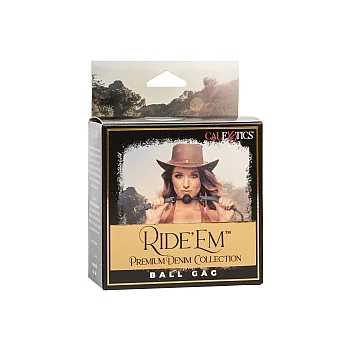 Ride 'em Premium Denim Collection Ball Gag - Blauw