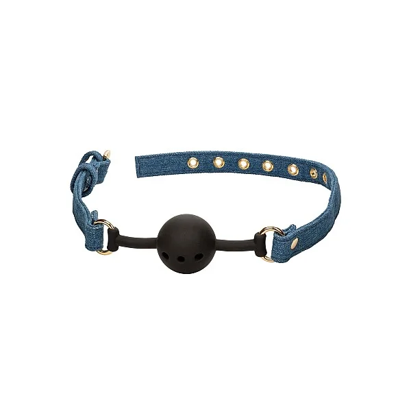 Ride 'em Premium Denim Collection Ball Gag - Blauw van het merk Ride Em - Ball Gags - online kopen bij Masculum.nl. De discrete online seks-toys en erotisch heren ondergoed winkel voor gay & hetero mannen.