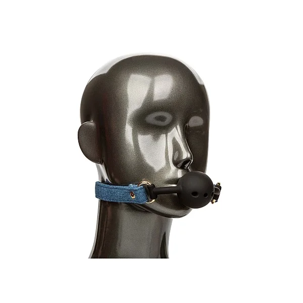 Ride 'em Premium Denim Collection Ball Gag - Blauw van het merk Ride Em - Ball Gags - online kopen bij Masculum.nl. De discrete online seks-toys en erotisch heren ondergoed winkel voor gay & hetero mannen.