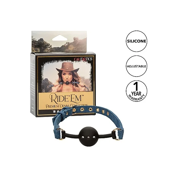 Ride 'em Premium Denim Collection Ball Gag - Blauw van het merk Ride Em - Ball Gags - online kopen bij Masculum.nl. De discrete online seks-toys en erotisch heren ondergoed winkel voor gay & hetero mannen.