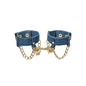 Ride 'em Premium Denim Collection Wrist Cuffs - Blauw