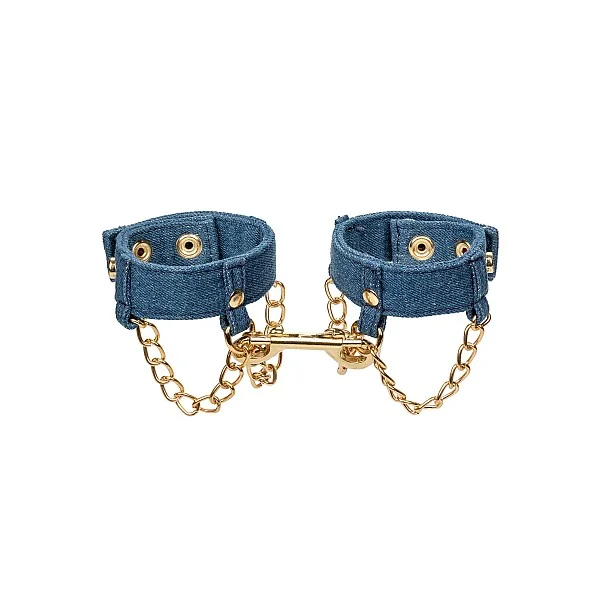 Ride 'em Premium Denim Collection Wrist Cuffs - Blauw van het merk Ride Em - Boeien - online kopen bij Masculum.nl. De discrete online seks-toys en erotisch heren ondergoed winkel voor gay & hetero mannen.