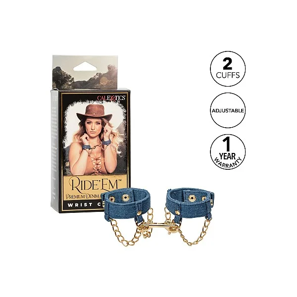 Ride 'em Premium Denim Collection Wrist Cuffs - Blauw van het merk Ride Em - Boeien - online kopen bij Masculum.nl. De discrete online seks-toys en erotisch heren ondergoed winkel voor gay & hetero mannen.