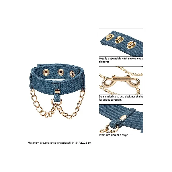 Ride 'em Premium Denim Collection Ankle Cuffs - Blauw van het merk Ride Em - Boeien - online kopen bij Masculum.nl. De discrete online seks-toys en erotisch heren ondergoed winkel voor gay & hetero mannen.