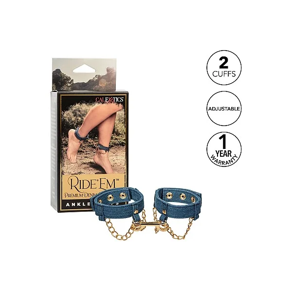 Ride 'em Premium Denim Collection Ankle Cuffs - Blauw van het merk Ride Em - Boeien - online kopen bij Masculum.nl. De discrete online seks-toys en erotisch heren ondergoed winkel voor gay & hetero mannen.