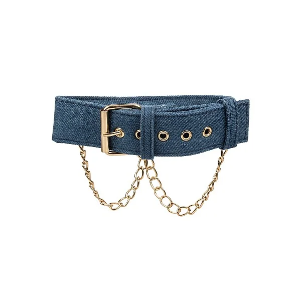 Ride 'em Premium Denim Collection Collar with Leash - Blauw van het merk Ride Em - BDSM Collars - online kopen bij Masculum.nl. De discrete online seks-toys en erotisch heren ondergoed winkel voor gay & hetero mannen.