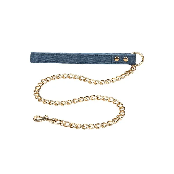 Ride 'em Premium Denim Collection Collar with Leash - Blauw van het merk Ride Em - BDSM Collars - online kopen bij Masculum.nl. De discrete online seks-toys en erotisch heren ondergoed winkel voor gay & hetero mannen.