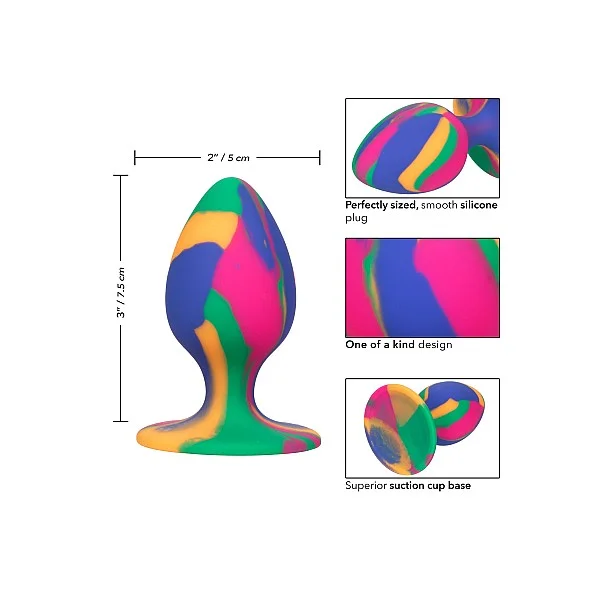 Cheeky Medium Tie-Dye Plug - Meerkleurig van het merk Cheeky - Buttplugs - online kopen bij Masculum.nl. De discrete online seks-toys en erotisch heren ondergoed winkel voor gay & hetero mannen.