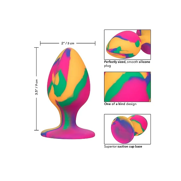 Cheeky Large Tie-Dye Plug - Meerkleurig van het merk Cheeky - Buttplugs - online kopen bij Masculum.nl. De discrete online seks-toys en erotisch heren ondergoed winkel voor gay & hetero mannen.