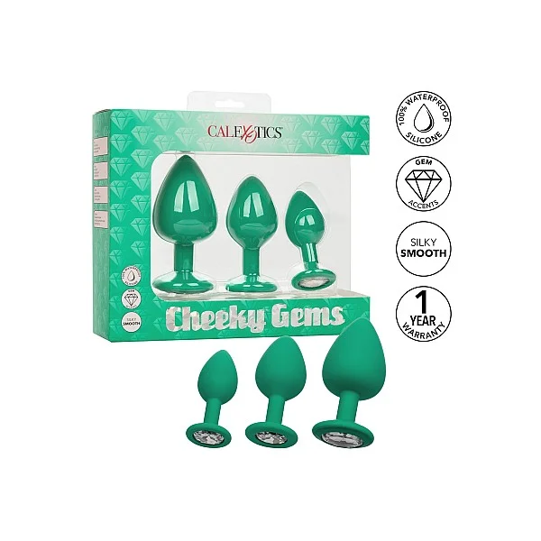 Cheeky Gems 3 Pcs - Groen van het merk Cheeky - Buttplugs - online kopen bij Masculum.nl. De discrete online seks-toys en erotisch heren ondergoed winkel voor gay & hetero mannen.