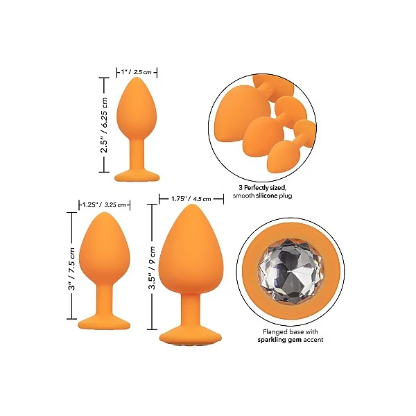 Cheeky Gems 3 Pcs - Oranje van het merk Cheeky - Buttplugs - online bestellen bij Masculum.nl. De discrete online seks-toys en erotisch heren ondergoed winkel voor gay & hetero mannen.