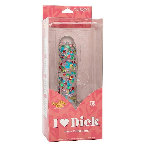 I Love Dick Heart Filled Dong - Transparant van het merk Naughty Bits - Dildo's - online bestellen bij Masculum.nl. De discrete online seks-toys en erotisch heren ondergoed winkel voor gay & hetero mannen.