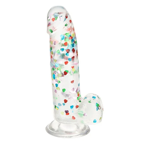 I Love Dick Heart Filled Dong - Transparant van het merk Naughty Bits - Dildo's - online bestellen bij Masculum.nl. De discrete online seks-toys en erotisch heren ondergoed winkel voor gay & hetero mannen.