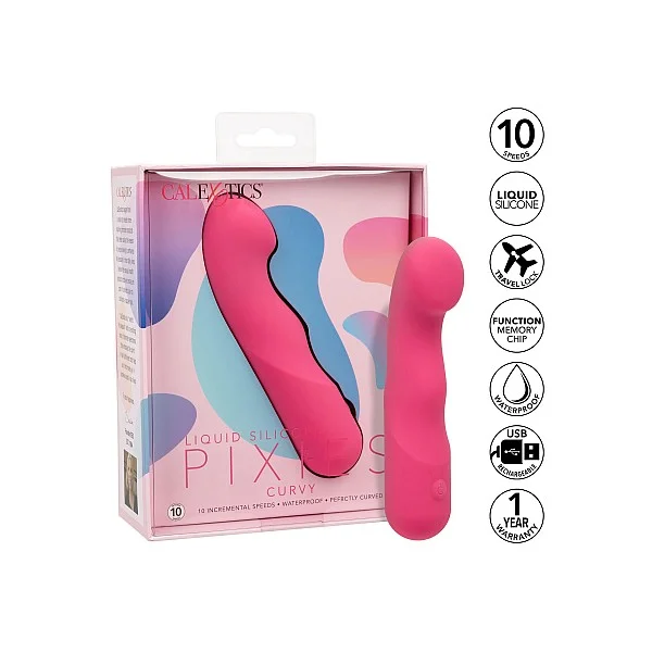 Pixies Curvy - Roze van het merk Pixies - Kleine Vibrators - online bestellen bij Masculum.nl. De discrete online seks-toys en erotisch heren ondergoed winkel voor gay & hetero mannen.