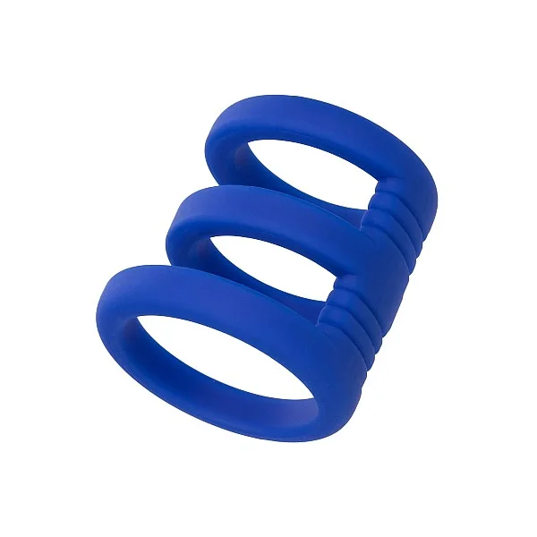 Admiral Triple Cock Cage - Blauw van het merk Admiral - Cockringen - online bestellen bij Masculum.nl. De discrete online seks-toys en erotisch heren ondergoed winkel voor gay & hetero mannen.