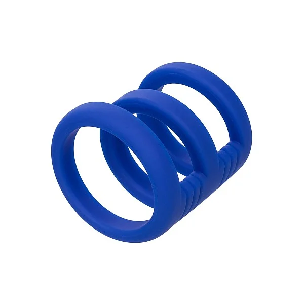 Admiral Triple Cock Cage - Blauw van het merk Admiral - Cockringen - online bestellen bij Masculum.nl. De discrete online seks-toys en erotisch heren ondergoed winkel voor gay & hetero mannen.