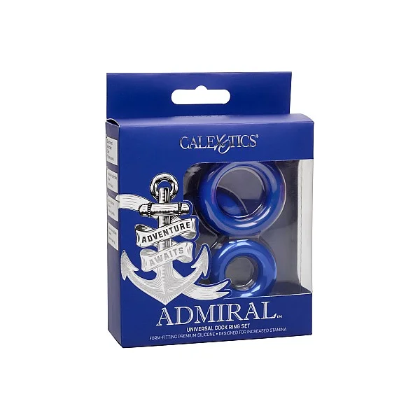 Admiral Cock Ring Set - Blauw van het merk Admiral - Cockringen - online kopen bij Masculum.nl. De discrete online seks-toys en erotisch heren ondergoed winkel voor gay & hetero mannen.