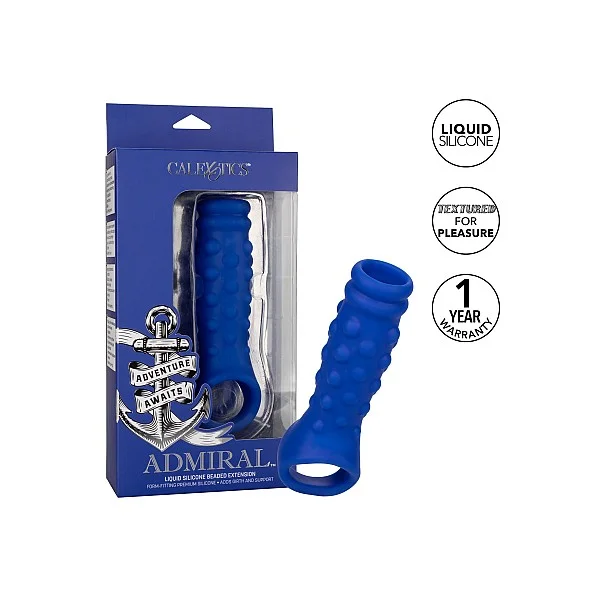 Admiral Beaded Extension - Blauw van het merk Admiral - Penis Sleeves - online bestellen bij Masculum.nl. De discrete online seks-toys en erotisch heren ondergoed winkel voor gay & hetero mannen.