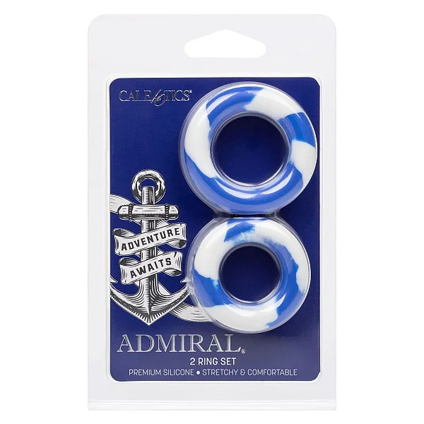 Admiral 2 Ring Set - Blauw van het merk Admiral - Cockringen - online bestellen bij Masculum.nl. De discrete online seks-toys en erotisch heren ondergoed winkel voor gay & hetero mannen.