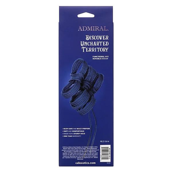 CalExotics Admiral Rope 98.5’/30 M - Blauw van het merk Admiral - Bondage Touwen - online kopen bij Masculum.nl. De discrete online seks-toys en erotisch heren ondergoed winkel voor gay & hetero mannen.