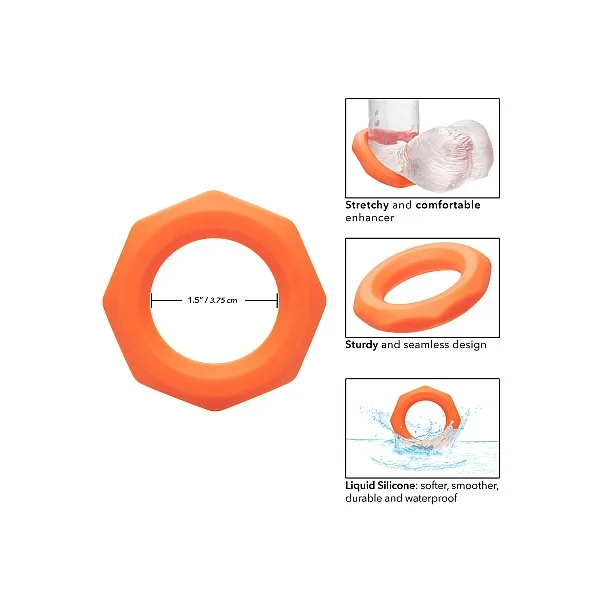 Alpha Sexagon Ring - Oranje van het merk Alpha - Cockringen - online kopen bij Masculum.nl. De discrete online seks-toys en erotisch heren ondergoed winkel voor gay & hetero mannen.